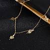 304 Stainless Steel Snake Tassel Necklaces NJEW-R026-20G-3