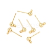 304 Stainless Steel Ball Post Stud Earring Findings STAS-Z035-01G-F-1