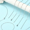 10Pcs 304 Stainless Steel Cable Chain Necklaces Set for Men Women MAK-YW0002-01P-1