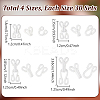 120Bgas 4 Styles Nylon & Iron Hook and Eye DIY-NB0016-10B-2