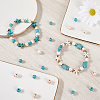 100Pcs 2 Colors Synthetic Turquoise Enamel Beads Strands G-SC0002-81-4
