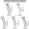 5 Sets 5 Styles 304 Stainless Steel Bayonet Clasps STAS-UN0037-47-3