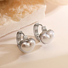 304 Stainless Steel Hoop Earrings EJEW-A110-01P-1