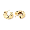 Cubic Zirconia C-shap Stud Earrings EJEW-P213-02G-01-2