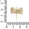 Brass Micro Pave Clear Cubic Zirconia European Dangle Charms Bails KK-P289-07G-3