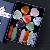 14Pcs Chakra Heart & Hexagonal Prism Mixed Natural Gemstone Healing Stones Set X1-PW-WG55180-01-3