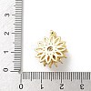 Brass Micro Pave Clear Cubic Zirconia Pendants ZIRC-D276-01G-C-3