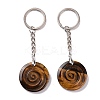 Natural Tiger Eye Vortex Pendant Keychain KEYC-E038-01P-02-1