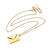 304 Stainless Steel Envolope Pendant Necklaces for Women NJEW-U037-01C-G-4