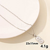 304 Stainless Steel Rectangle Pendant Necklaces LL9510-3-1
