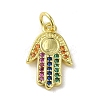 Brass Micro Pave Cubic Zirconia Pendants KK-M283-13F-02-1