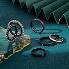 18pcs 6 Style 304 Stainless Steel Grooved Finger Ring Settings STAS-UN0040-58-3