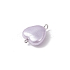 Opaque Acrylic Heart Links Connector Charms PALLOY-JF04282-02-5