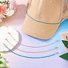 4Pcs 4 Colors Brass Enamel Curb Chain Bracelet Making AJEW-TA00033-6