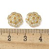 Brass Clear Cubic Zirconia Bead Caps KK-A236-15B-G-2