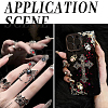 36Pcs 9 Colors Alloy Rhinestone Cabochons FIND-SP0004-45-4