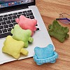 5Pcs 5 Colors Bone-shaped Soft Velvet Mouse Wrist Rest Band AJEW-GF0007-06-6
