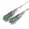 Natural Green Aventurine Pointed Dowsing Pendulum Big Pendants G-H285-06P-A17-2