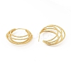 Rack Plating Brass Chunky Open Hoop Earrings EJEW-C035-04G-2