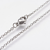 304 Stainless Steel Pendant Necklaces STAS-I075-30P-2