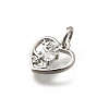 Brass Micro Pave Cubic Zirconia Charms KK-P295-25P-2