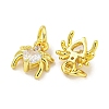 Rack Plating Brass Micro Pave Cubic Zirconia Spider Charms ZIRC-I065-02H-2