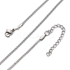 304 Stainless Steel Mesh Chain Necklaces for Women Men NJEW-P321-01P-4