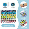 6 Strands 6 Colors Synthetic Turquoise Dyed Beads Strands TURQ-TA0001-03-3
