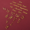 Twelve Constellations Alloy Cabochons DIY-CJ0001-29-3