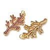 Brass Micro Pave Cubic Zirconia Pendants KK-A271-04G-02-2