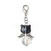 8Pcs Cat Shape Glass Pendant Decorations HJEW-JM04088-4
