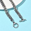 8MM 304 Stainless Steel Cuban Link Chain OT Necklaces for Men NJEW-G193-01P-2