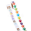 2 Rolls 2 Colors Dog Paw Print Paper Stickers DIY-TA0011-56-2