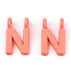 Rack Plating Spray Painted Alloy 2-Loop Link Pendants PALLOY-N176-01N-2