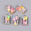 Transparent Resin Pendants RESI-T056-06-1