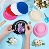 7Pcs 7 Colors EVA Cloth Round Fascinator Hat Base for Stewardess Millinery AJEW-BC0007-94-3
