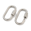 Non-Tarnish 304 Stainless Steel Screw Carabiner Lock Charms STAS-C092-04E-P-2