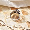 Natural & Synthetic Gemstone Adjustable Rings RJEW-I108-03AS-4