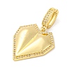 Brass Pendants with Cubic Zirconia KK-D536-05G-2