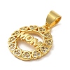 Mother's Day Brass Micro Pave Clear Cubic Zirconia Pendants FIND-Z041-18G-2