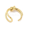 Simple Knotted 304 Stainless Steel Open Cuff Ring for Women Men LS-RJEW-Z038-04G-3