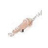 3Pcs 3 Styles Electroplated Natural Quartz Crystal Nuggets Copper Wire Wrapped Pendants PALLOY-JF03128-09-5