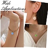 Handmade Nylon Wired Glass Beaded Pendants with Glass Pearl Round Bead PALLOY-CJ00105-7