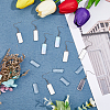 DIY Blank Rectangle Dome Earring Making Kit STAS-DC0015-38-4