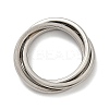 201 Stainless Steel Trinity Interlocking Ring Finger Rings FS-WG6776A-05-1