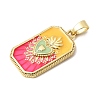 Brass Enamel Pendants KK-L190-008G-03-5