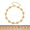 Brass Micro Pave Clear Cubic Zirconia Link Chain Bracelets for Women BJEW-A090-09C-G-5
