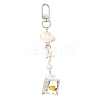 ABS Plastic Imitation Pearl & Acrylic & Synthetic Turquoise & Shell Pendant Decorations KEYC-FS00038-04-1