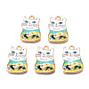 Rack Plating Alloy Enamel Pendants ENAM-T011-144A-1