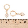 Brass Micro Pave Clear Cubic Zirconia Leverback Earrings EJEW-K300-14G-5